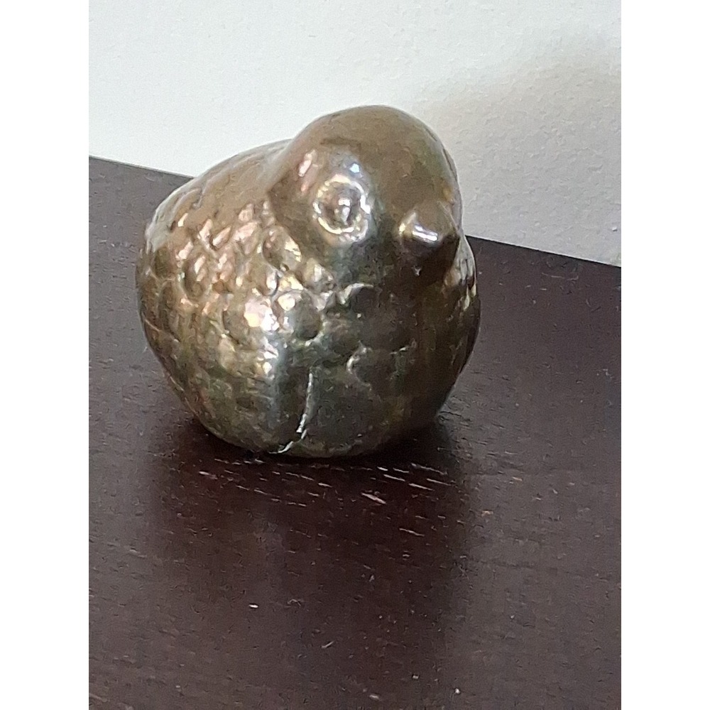 MCM Vintage Brass Finch Bird Swallow Brass Figurine Paperweight 3" Long